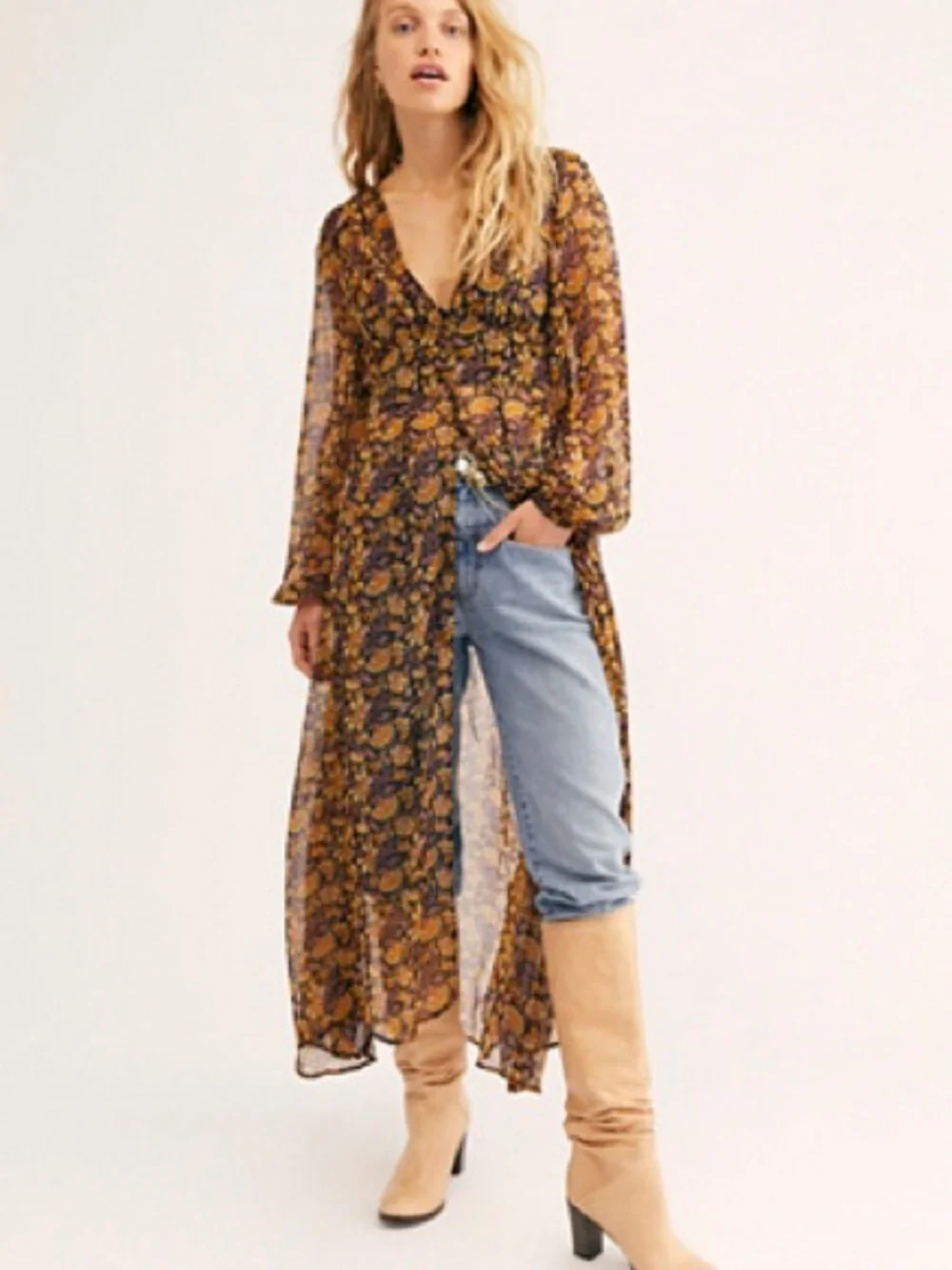 Free People Valerie Duster in Honeysuckle